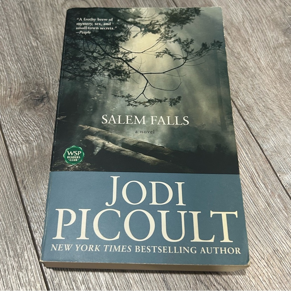 'Salem Falls' - by Jodi Picoult Forest Green and Slate Blue Cover